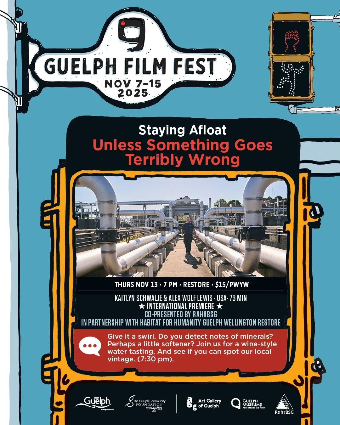 Who doesn't love a buddy-comedy about wastewater (and environmental care)? This doc has it ALL! Environmental Care ✅  Quirky Humour ✅  Endearing Characters ✅ Fun Venue & Event ✅  You don’t want to miss this! 
UNLESS SOMETHING GOES TERRIBLY