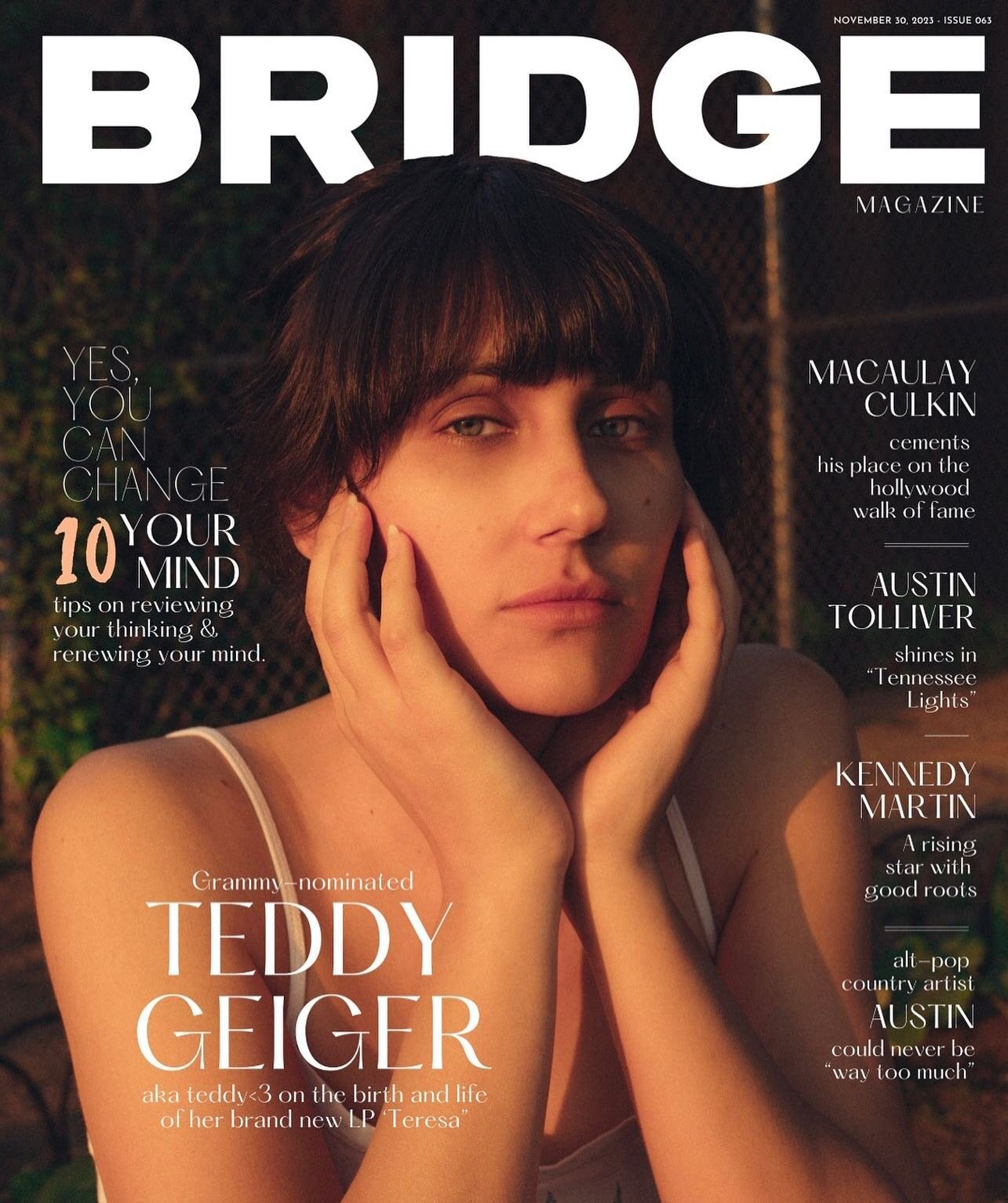 Thank you for the love @bridgemagazineofficial 🤍🤍 read the full cover interview at the link in our bio! @teddygeiger