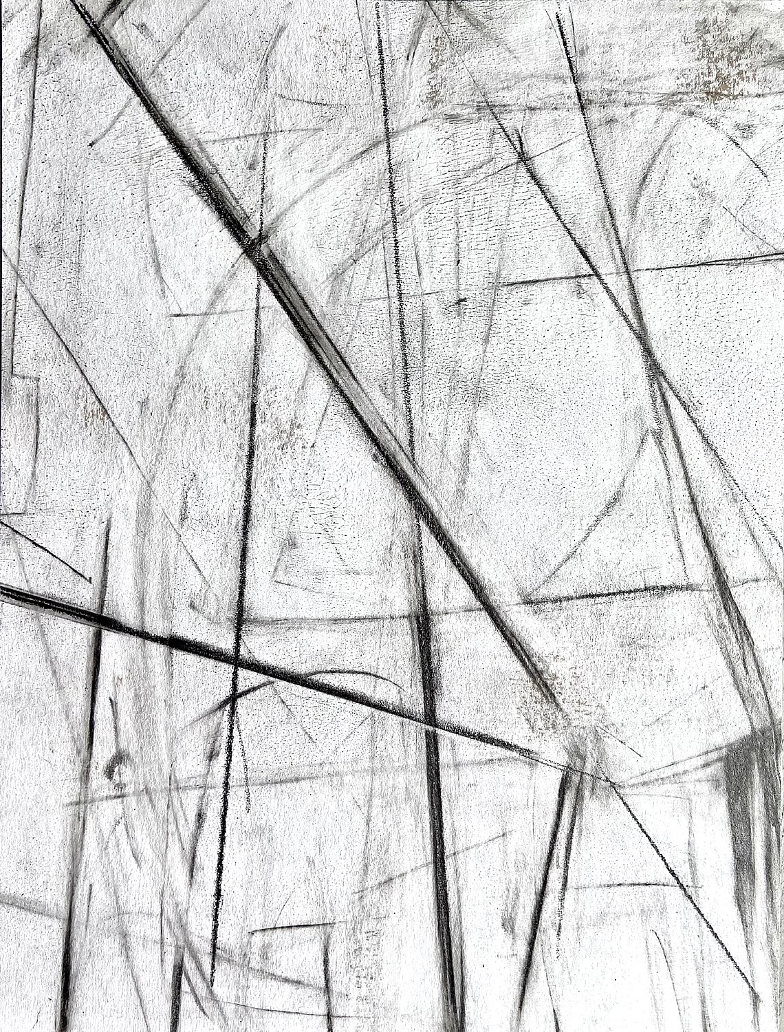 Drawing, 2022  9" x 11.5"  pencil and gesso on paper