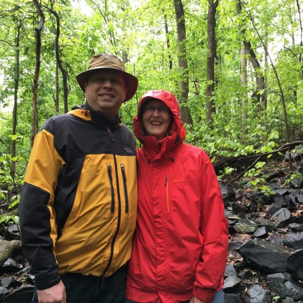 Hiking in the rain