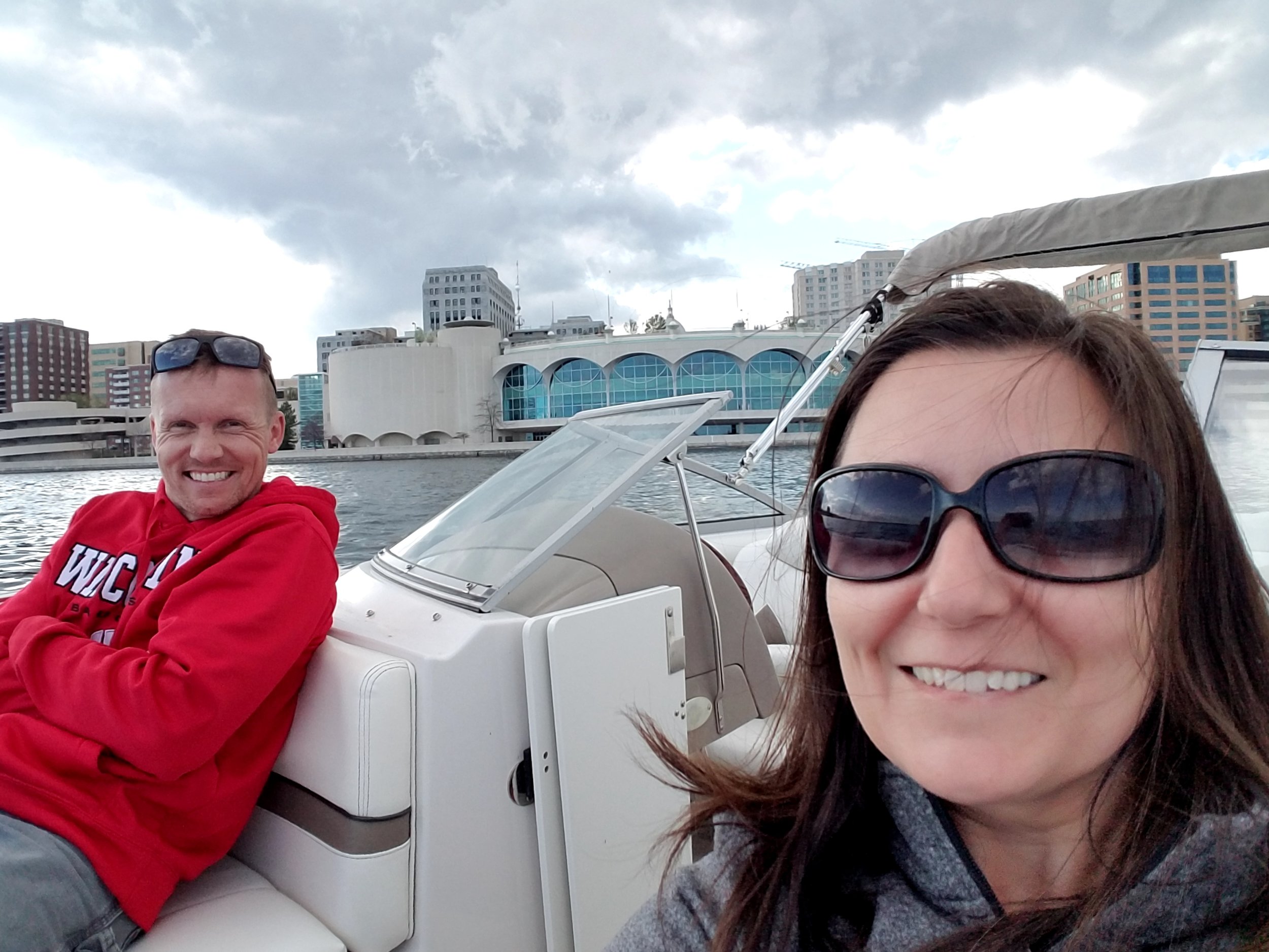 relaxing on the boat