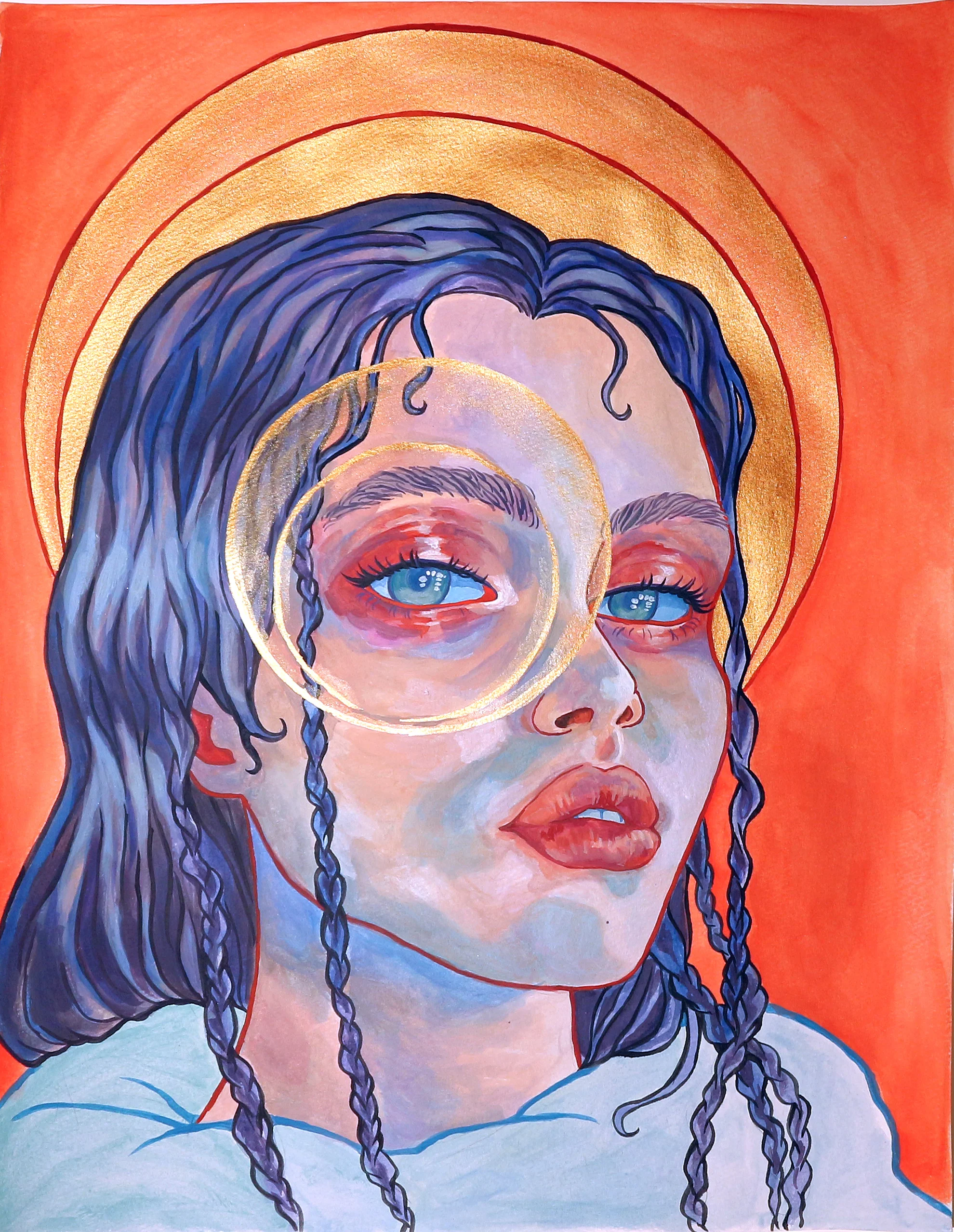 “The Sight,” Gouache on paper, 2017