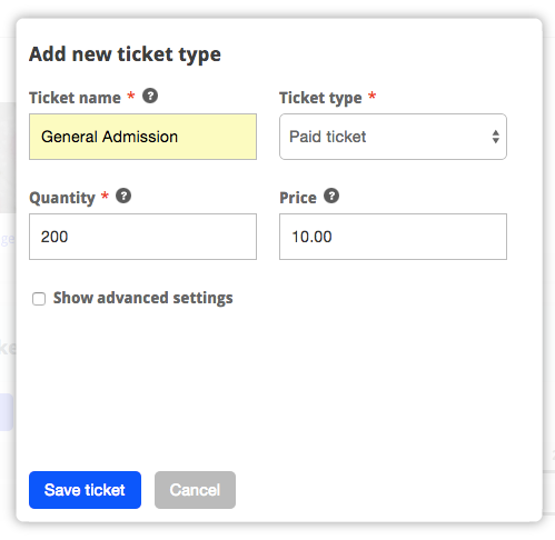 Add Tickets to your event