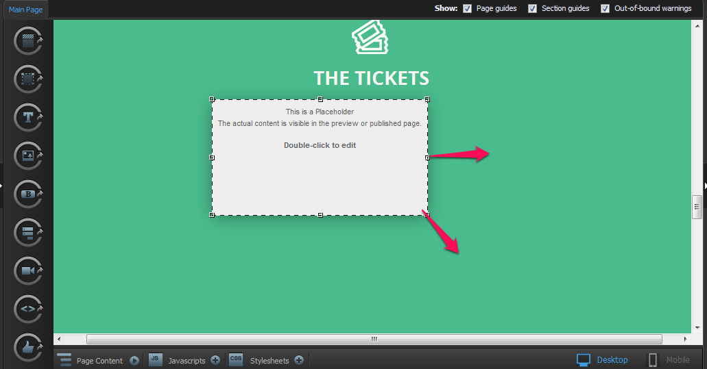 adjust placeholder