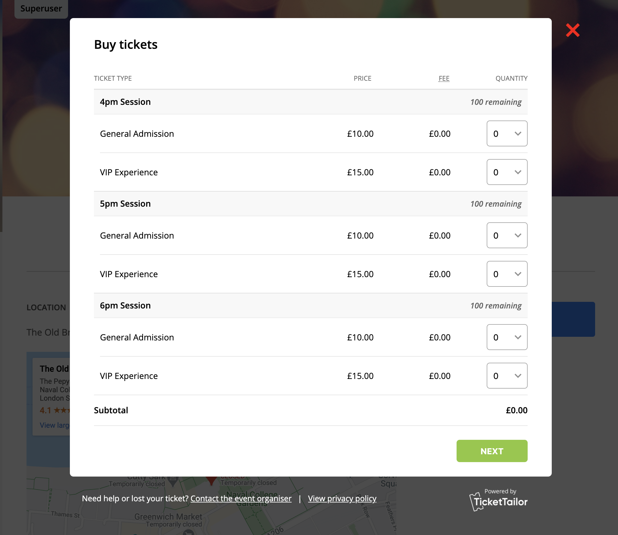 USING TICKET SALES TO MANAGE CAPACITY RESTRICTIONS DURING C19 LOCKDOWN EASEMENTS