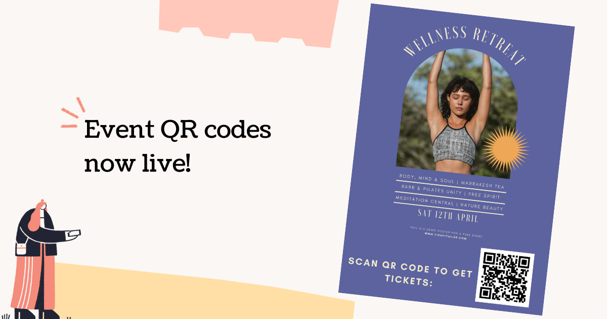 Share your ticket link with buyers more quickly with a handy QR code and boost event ticket sales
