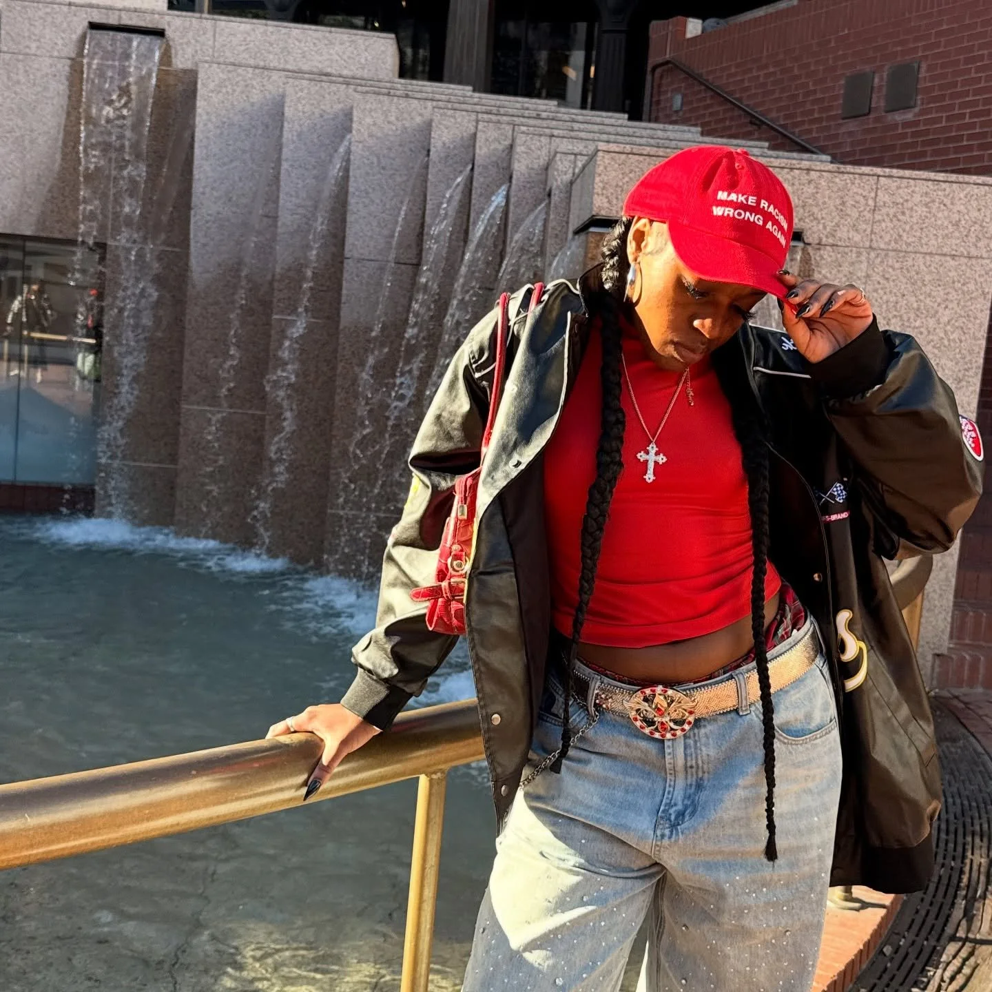 Flip the script with our Make Racism Wrong Again Hat, a clever play on words that transforms a familiar phrase into a call for justice. 
🛍️mimisfreshteespdx.com