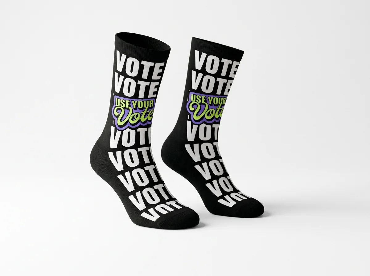 BOGO. Use Your Vote' Empowerment Socks