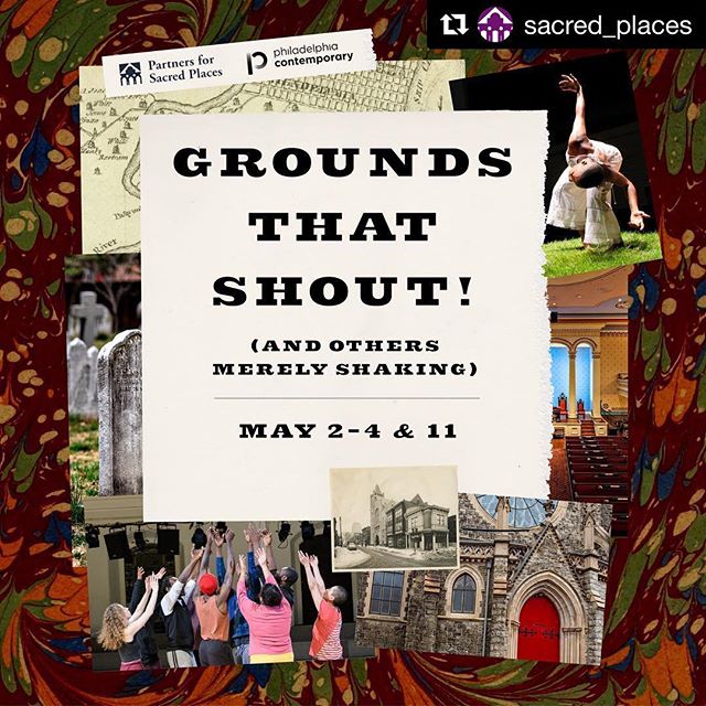 Up next: Grounds that Shout! (and others merely shaking) with @sacred_places, @philadelphiacontemporary, and @fistandheel 
Ask me about more details or visit the websites of the organizations listed above!

#Repost @sacred_places with @get_repost
・・・