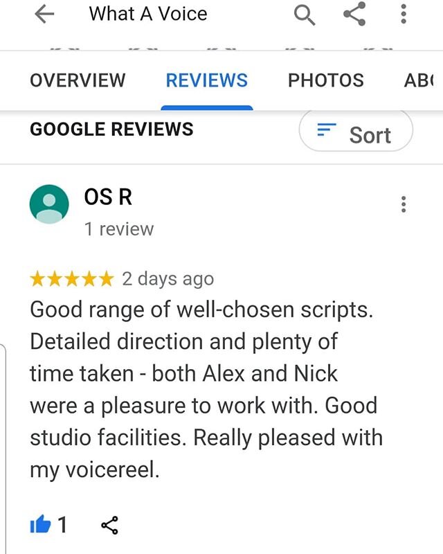 Always so great to get another 5* review for our Voice Reel Demo services!
#VoiceReel #VoiceDemo #VoiceOver #VO
#Oxford
#Actor
#BestJobEver