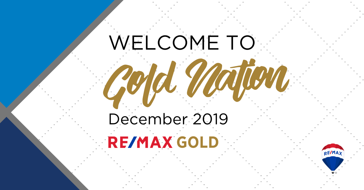 New to RE/MAX Gold: December 2019