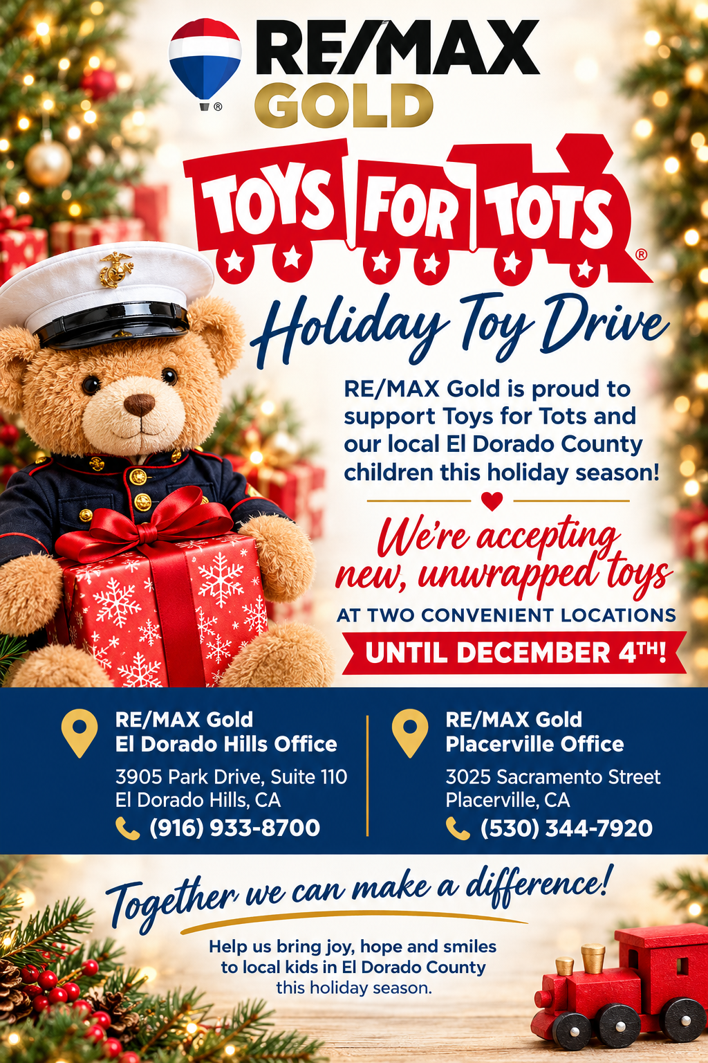 Holiday Toy Drive (Placerville &amp; El Dorado Hills)
