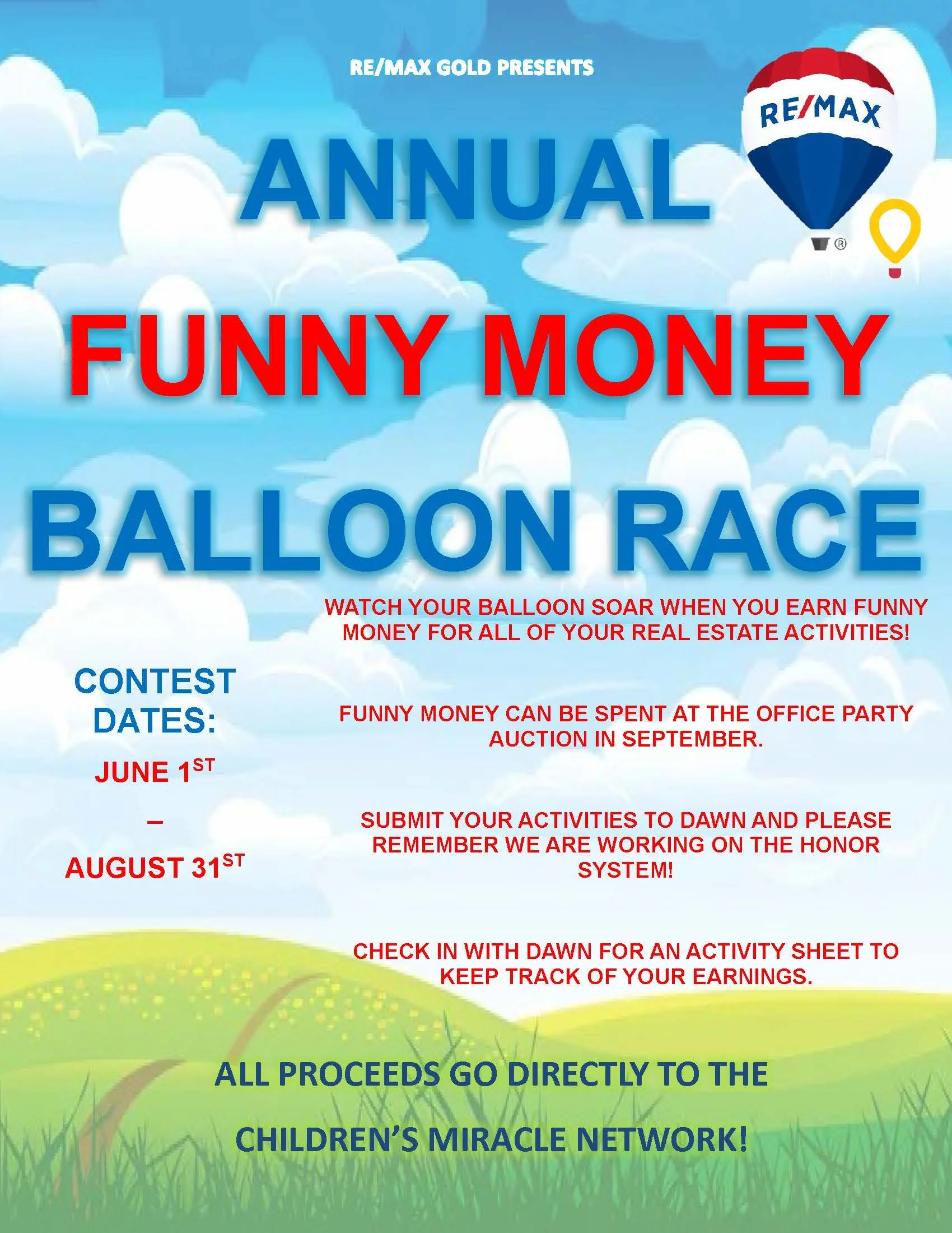 Annual Funny Money Balloon Race (Roseville Office)