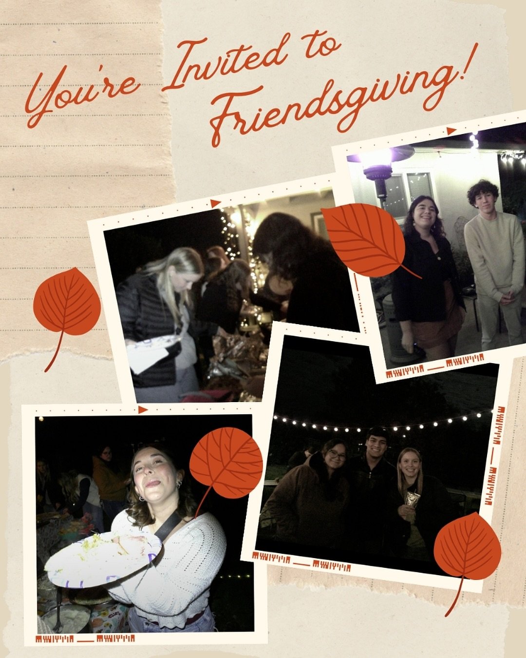 Let&rsquo;s gobble &lsquo;til we wobble! 🥧 Friendsgiving this tomorrow, Friday 11/14, @ 5:30pm at Life Church, it&rsquo;s potluck style! Bring a dish, bring a friend, and let&rsquo;s feast together. 🍗💛