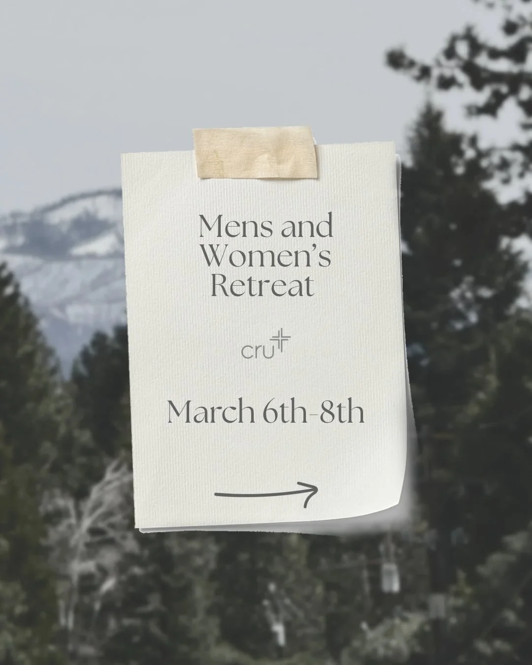 Men&rsquo;s and Women&rsquo;s Retreat 2026! We would love to see you there. Dm for any questions.