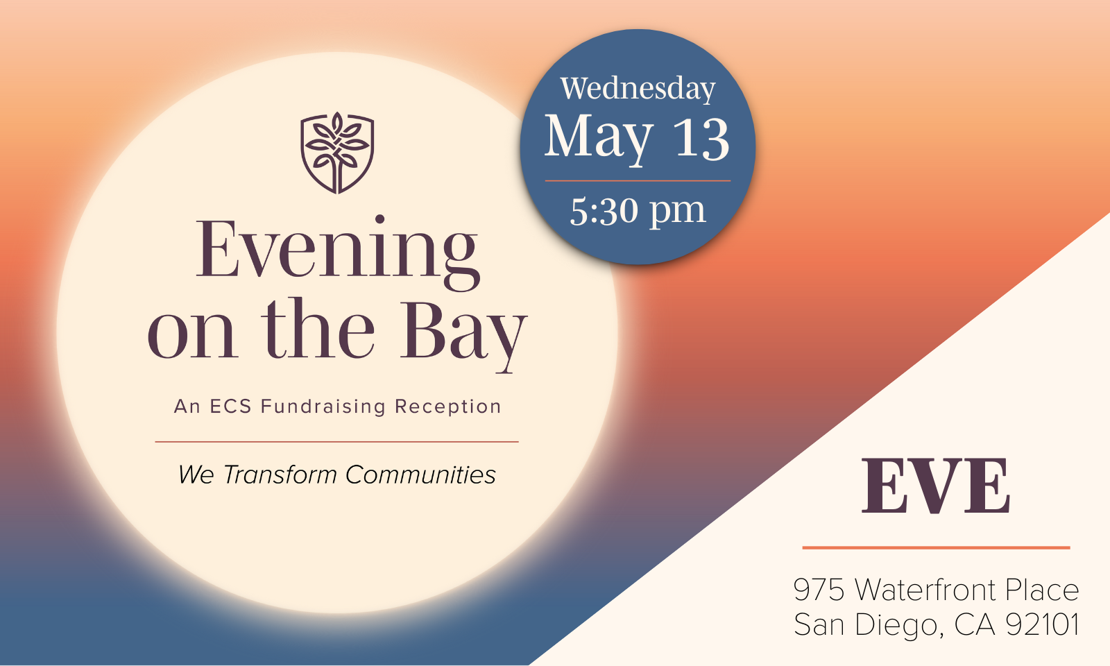 Evening on the Bay: A Fundraising Reception for ECS