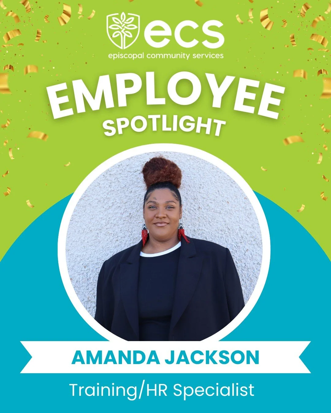 Amanda, a Training/HR Specialist, has been with ECS for nearly four years. Through her role and leadership, she supports staff development and helps strengthen connections across teams.

Amanda embodies our core value of Belonging. As an employee amb