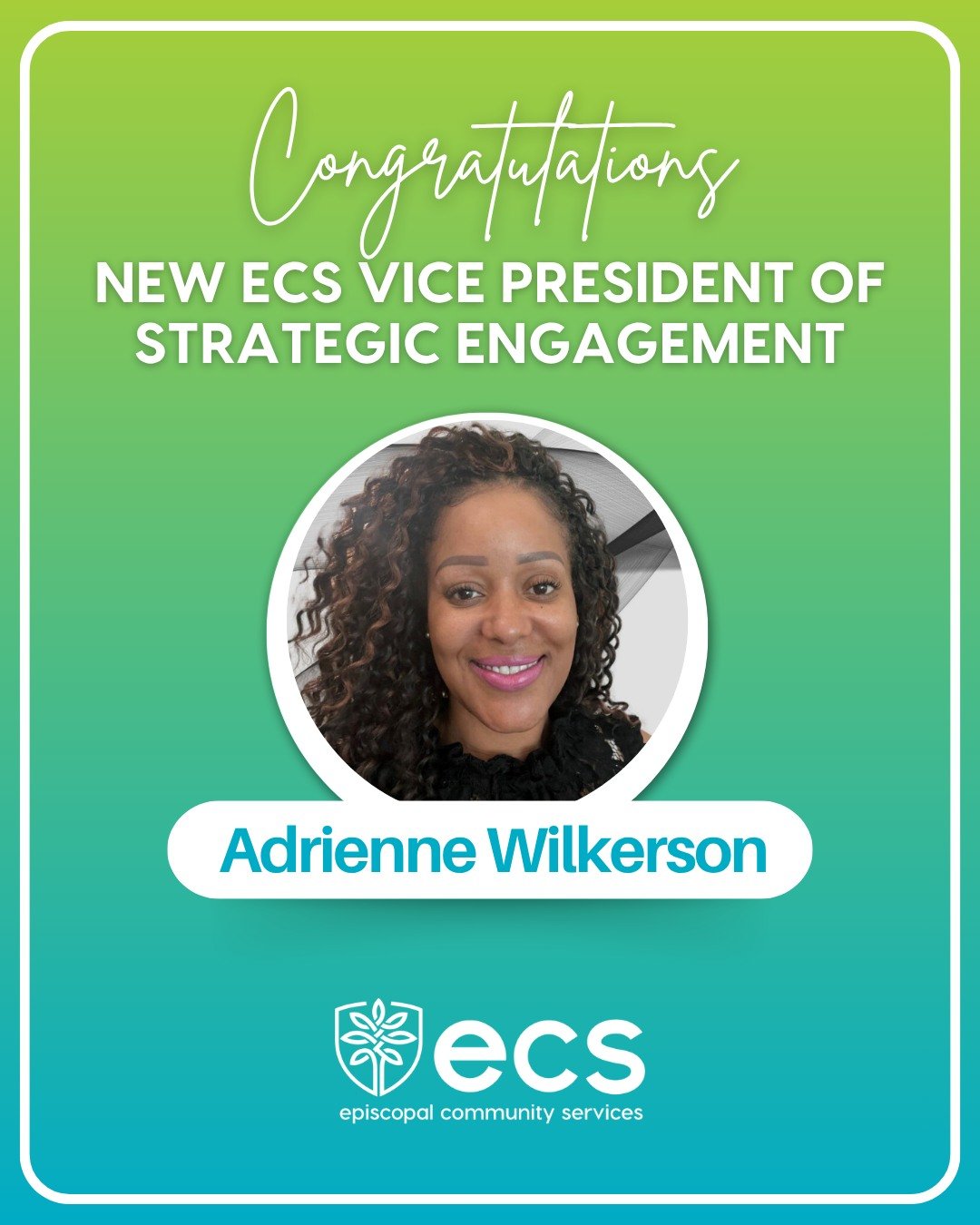 Please join us in celebrating Adrienne Wilkerson on her promotion to Vice President of Strategic Engagement! 🎉

Since joining ECS as Director of Communications in 2022, and expanding her role to Director of Communications &amp; Advocacy in early 202