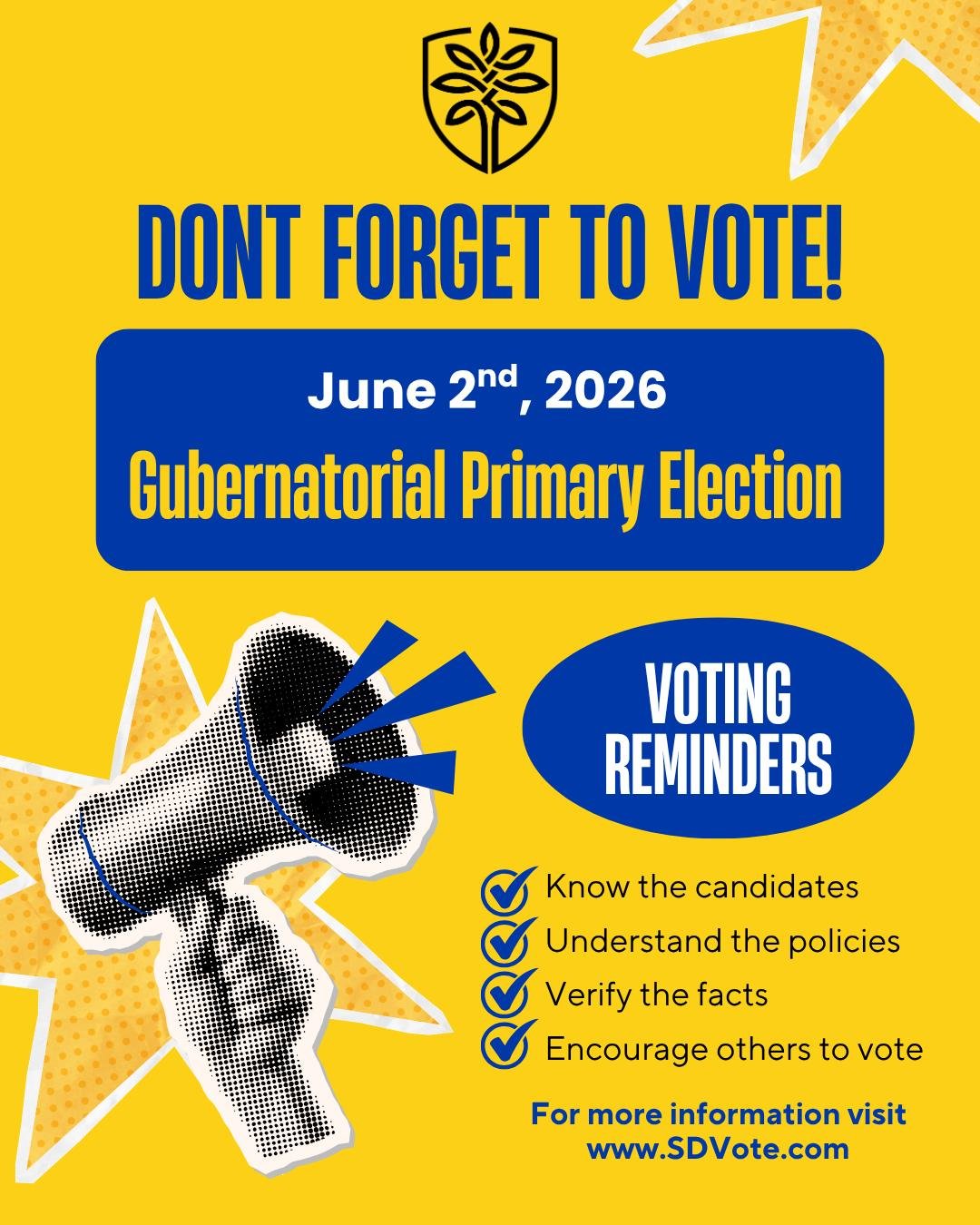 🗳️The California gubernatorial primary election is on June 2. 

For important information and to check your registration status visit www.sdvote.com. 

#ECSsandiego