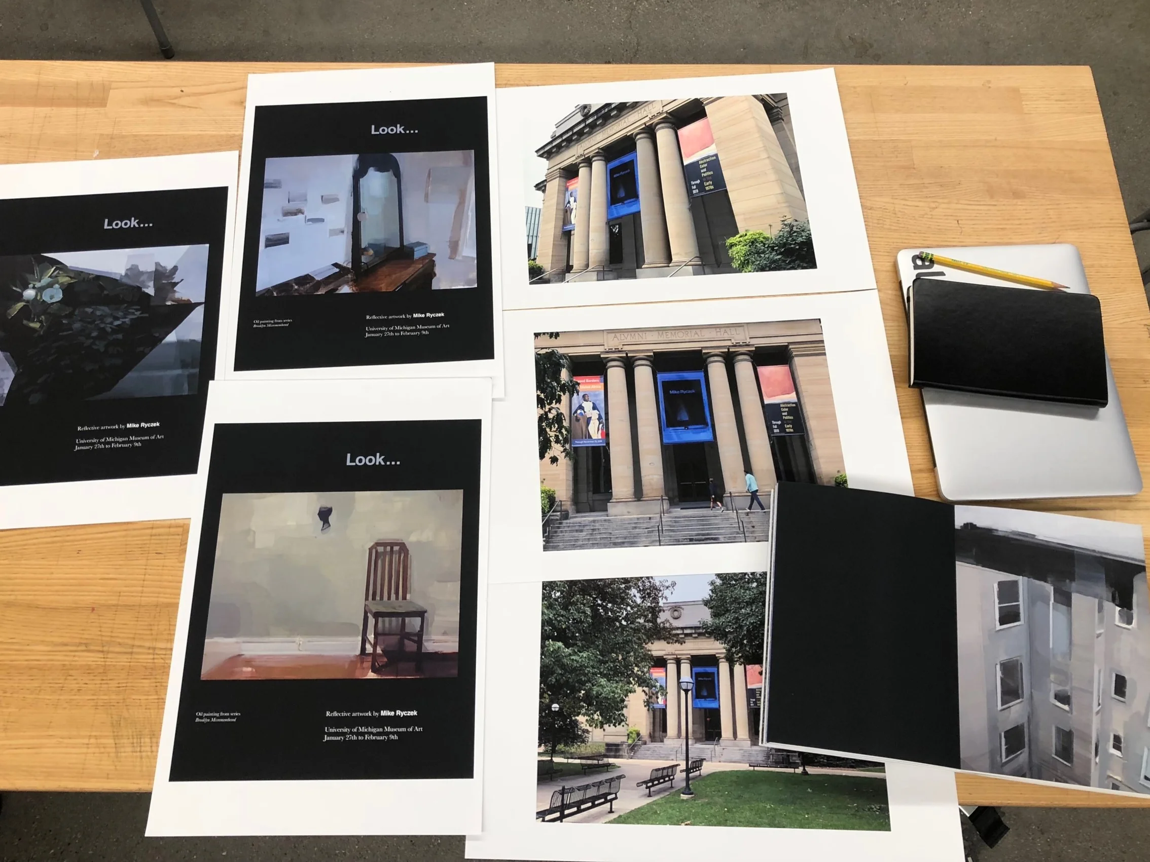 Poster, mockup, and binding drafts