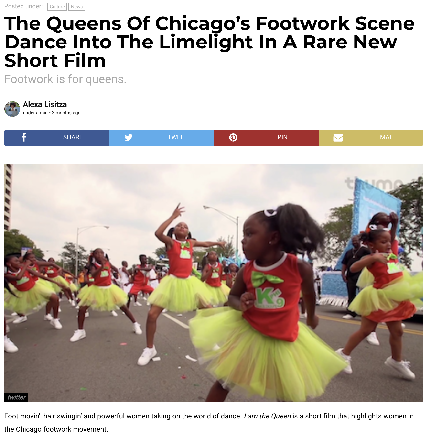 The Queens of Chicago's Footwork Scene Dance Into the Limelight in a Rare New Short Film