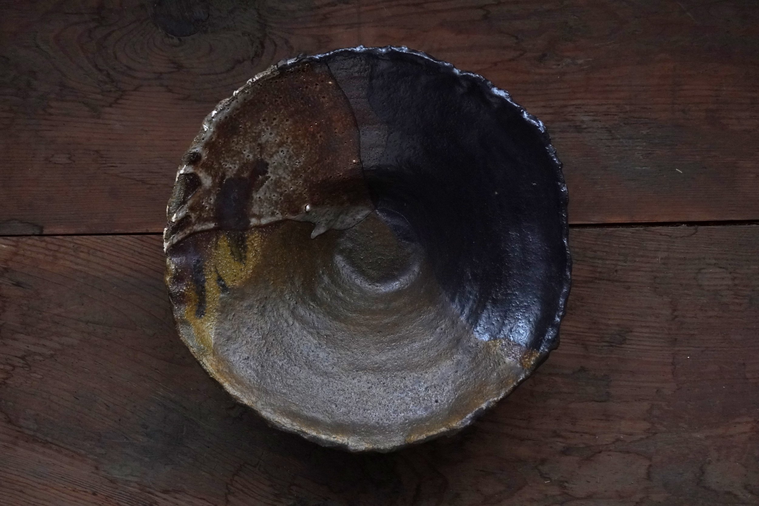 matte black glaze, local sanbaseki stone glaze (SAK31), shinola glaze, red clay body