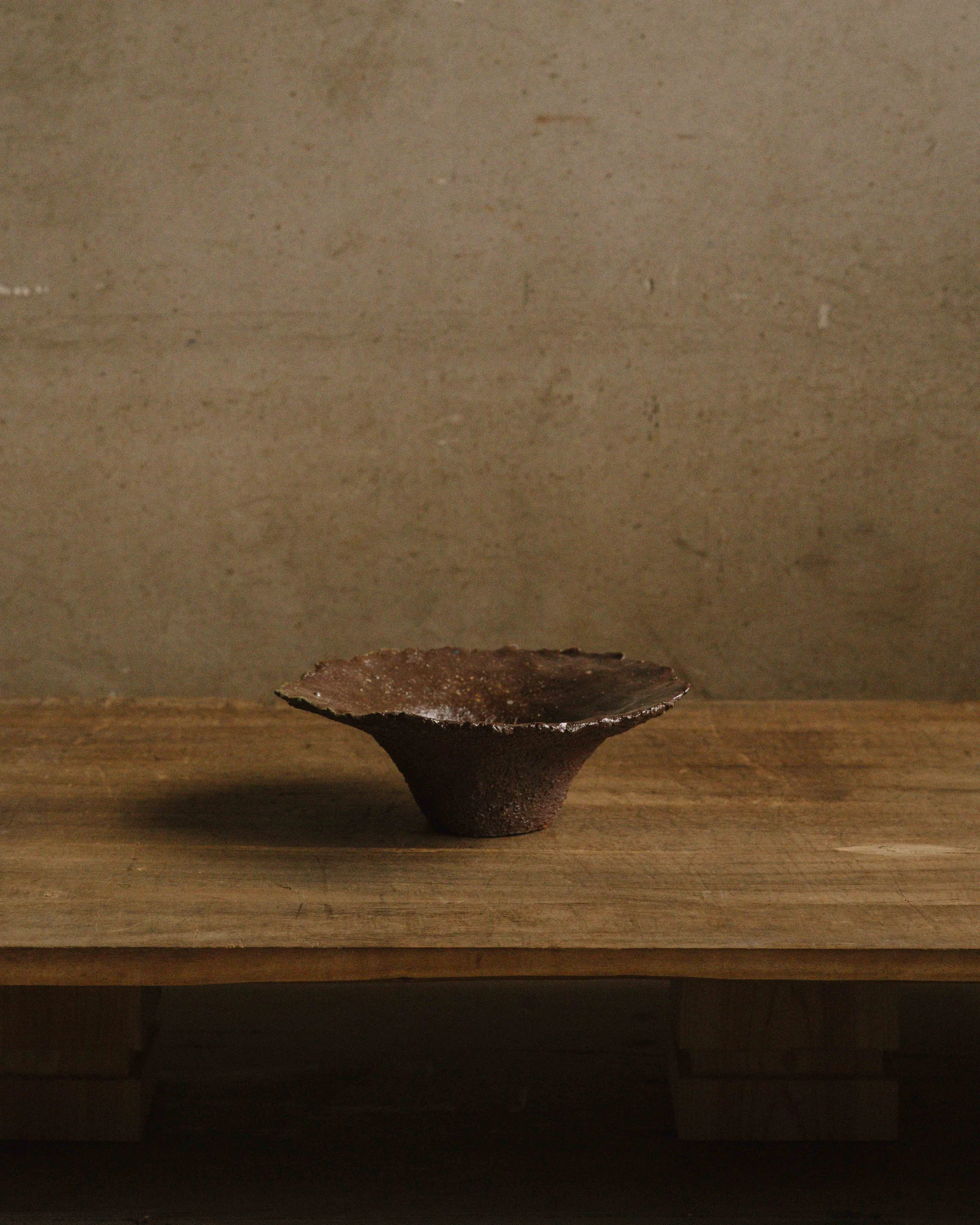 unglazed vessel, various slips, red clay body