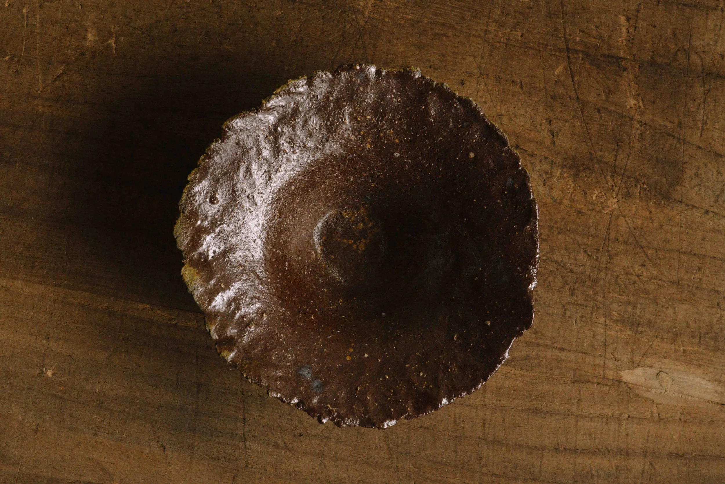 unglazed vessel, various slips, red clay body