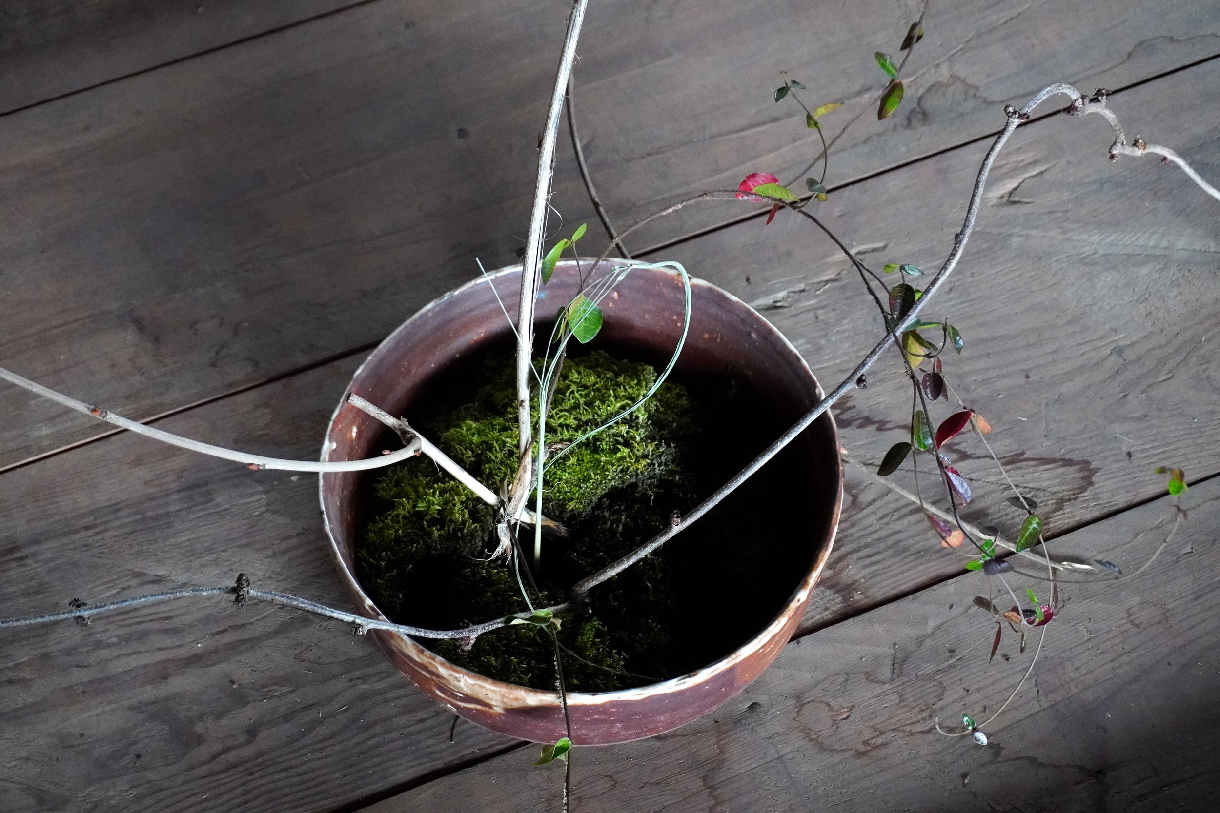 ikebana arrangements by KUBO &amp; ceramic vessel by Kjell Hahn.