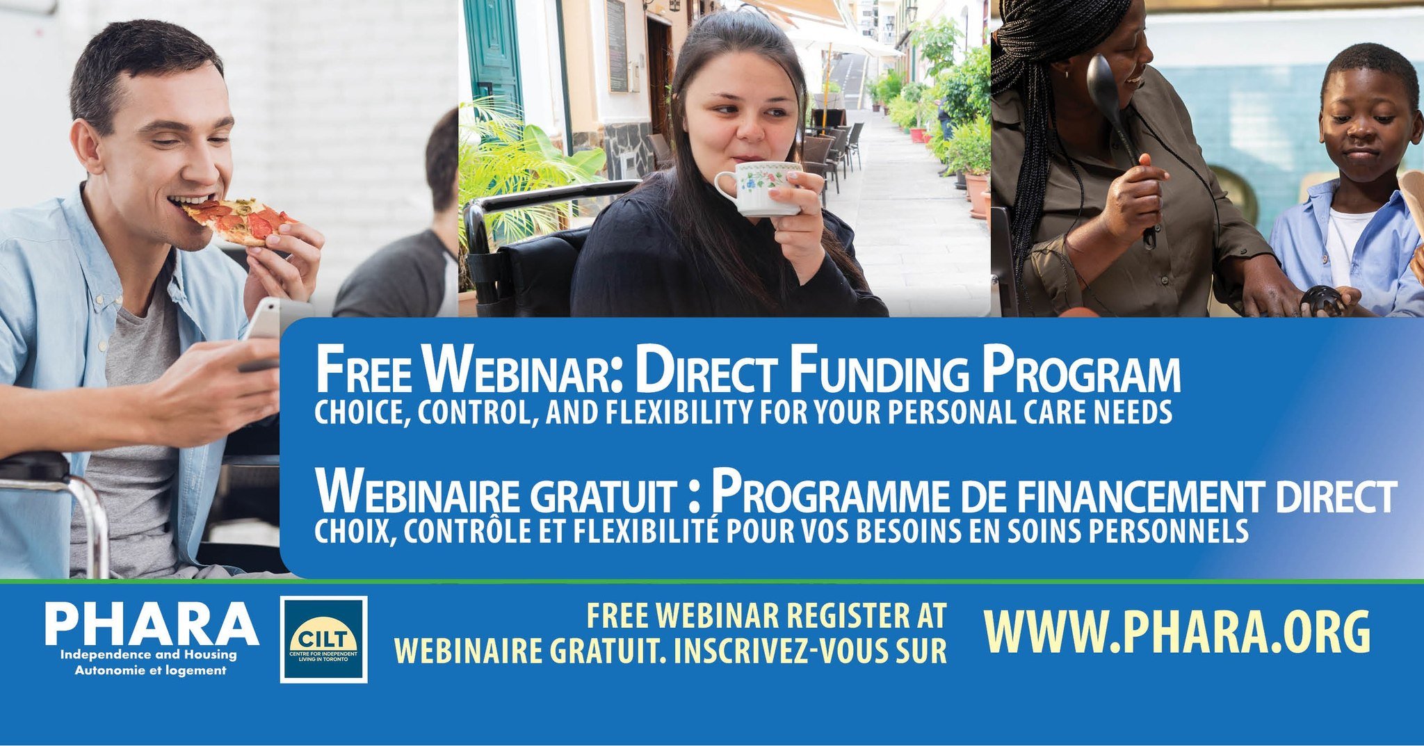 Free Webinar: Direct Funding Program
Want attendant care on your own terms, directed and scheduled by you? Consider our Direct Funding Program!

Register for a FREE webinar about the Ontario&rsquo;s Direct Funding Program. It helps people across Nort