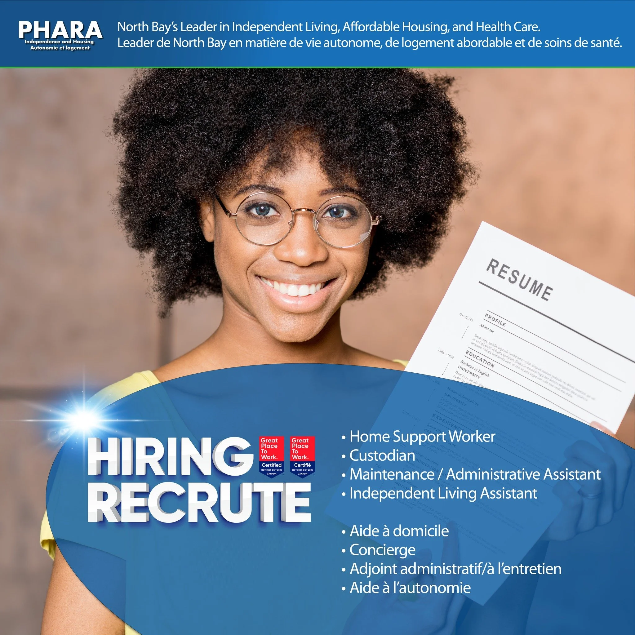 PHARA IS HIRING! Looking for a rewarding career where you can make a difference in your community? PHARA currently has a variety of opportunities available. Current opportunities include:

🏡 Home Support Worker &ndash; Assisted Living Campus
🧹 Cust
