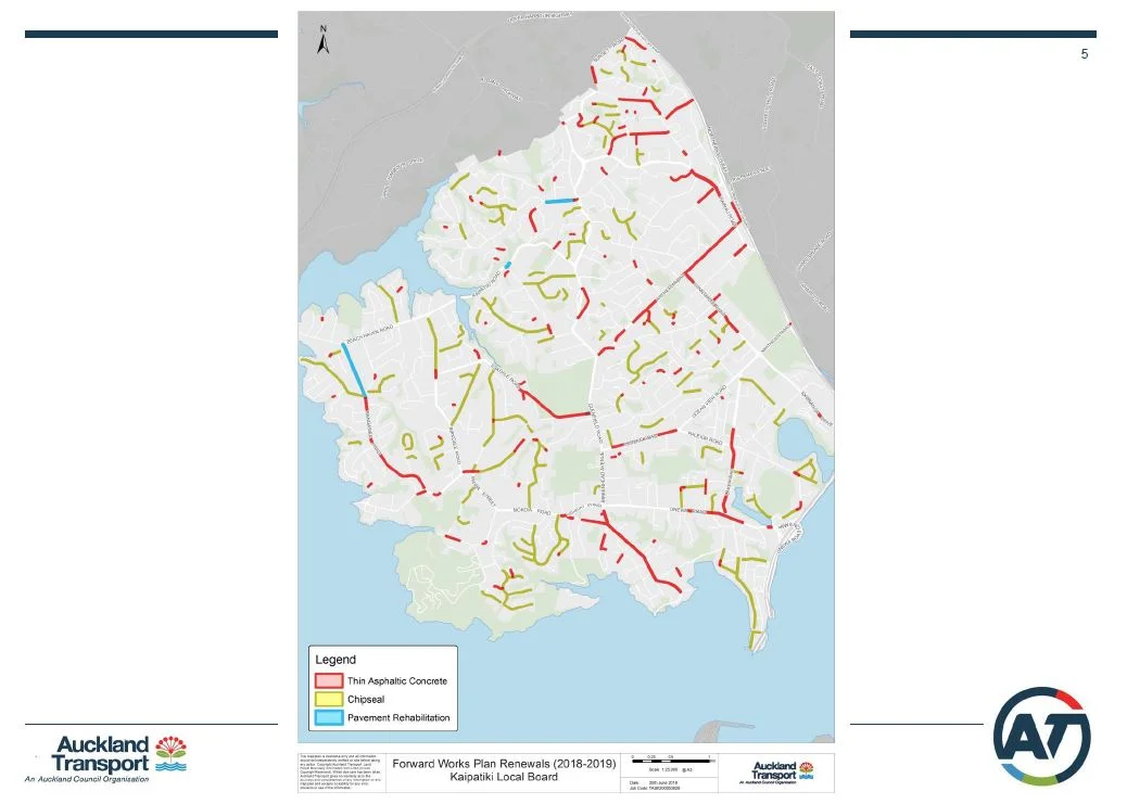 Auckland Transport forward work program for Kaipatiki Local Board Area 2018/19