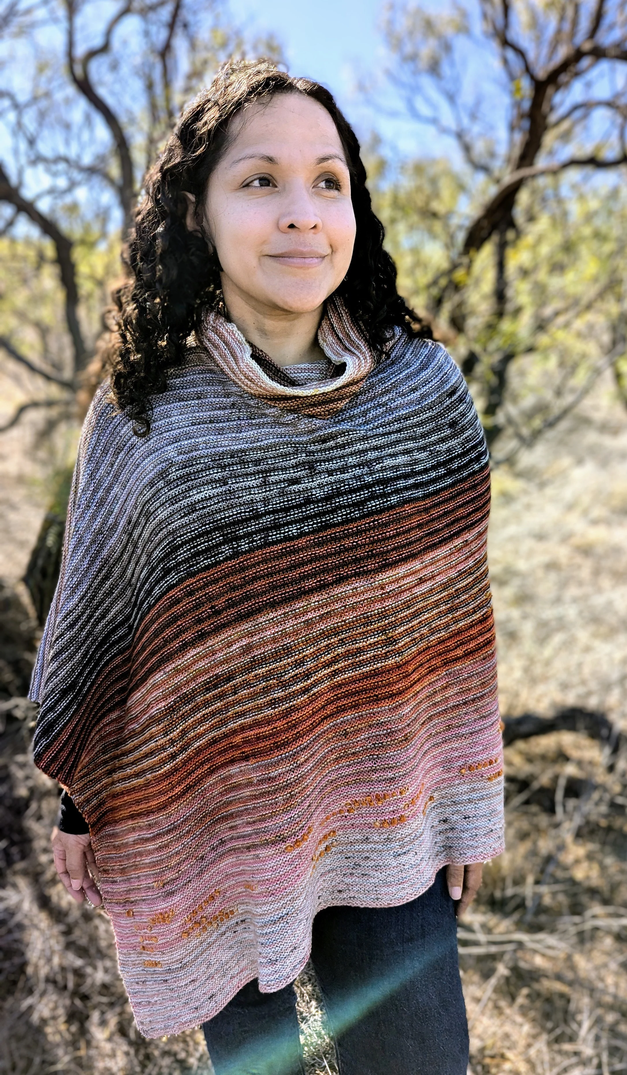 Shoreline, A Knitted Advent Poncho Pattern
