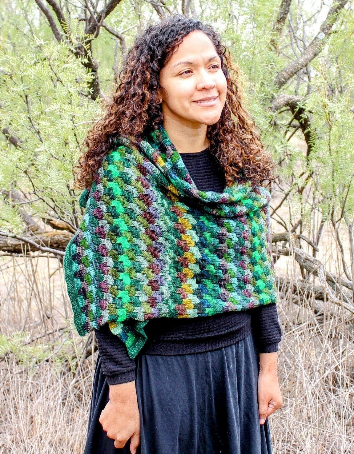 Bonfire Wrap, A Knitted Advent Wrap Pattern