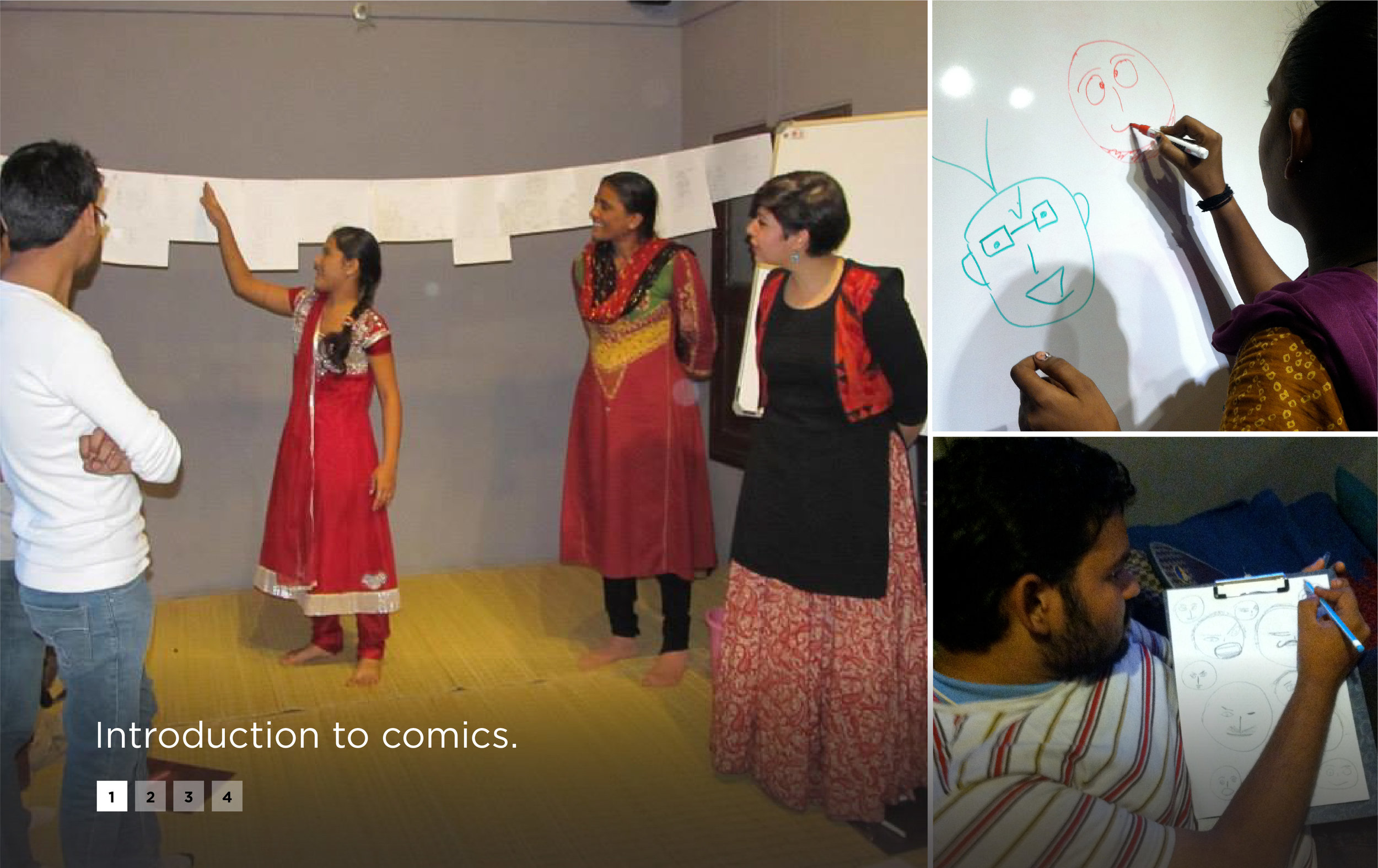 Day one of the workshop equipped participants with the basics of drawing for comics.
