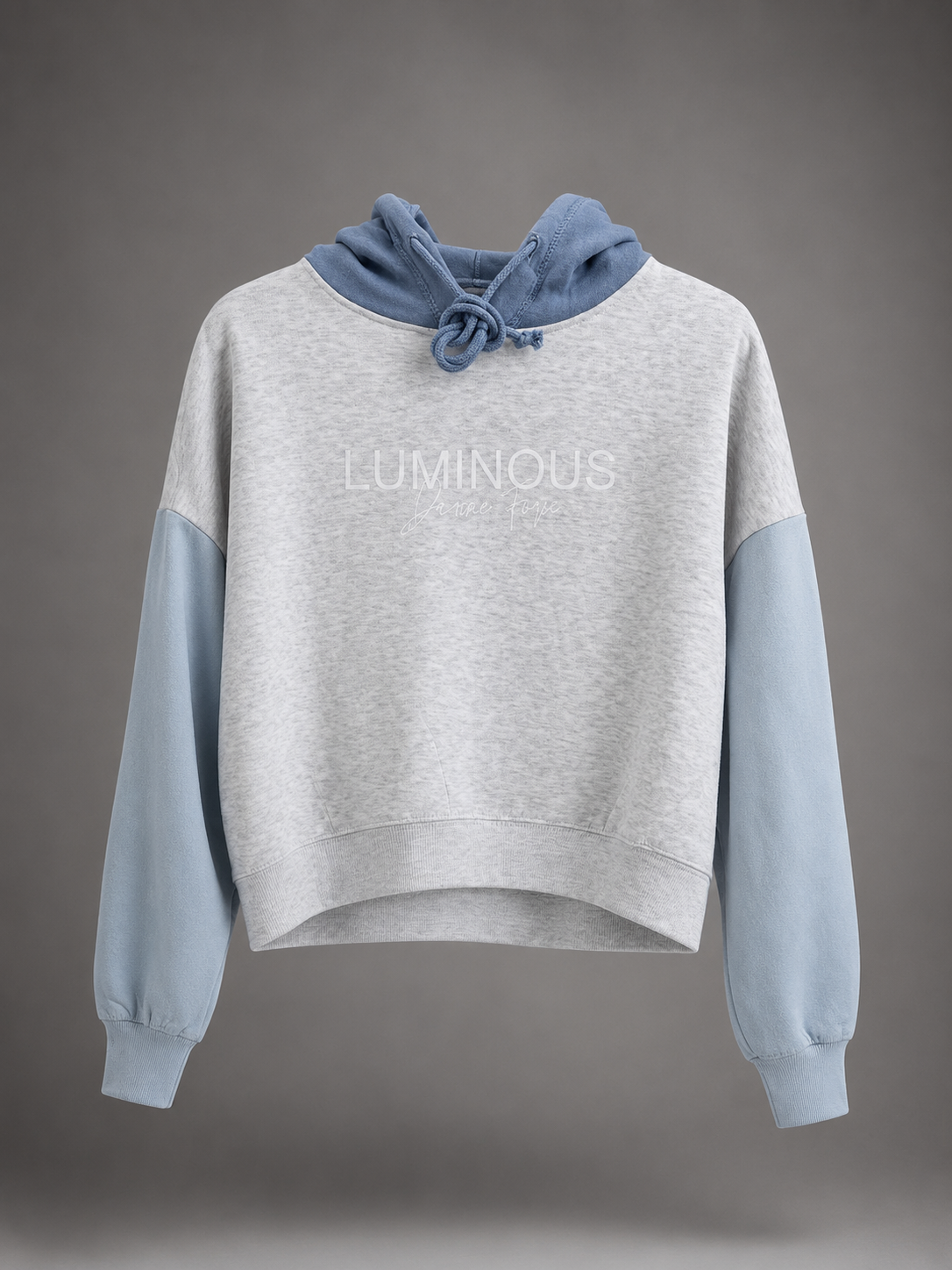 Colorblocked Cropped Hoodie