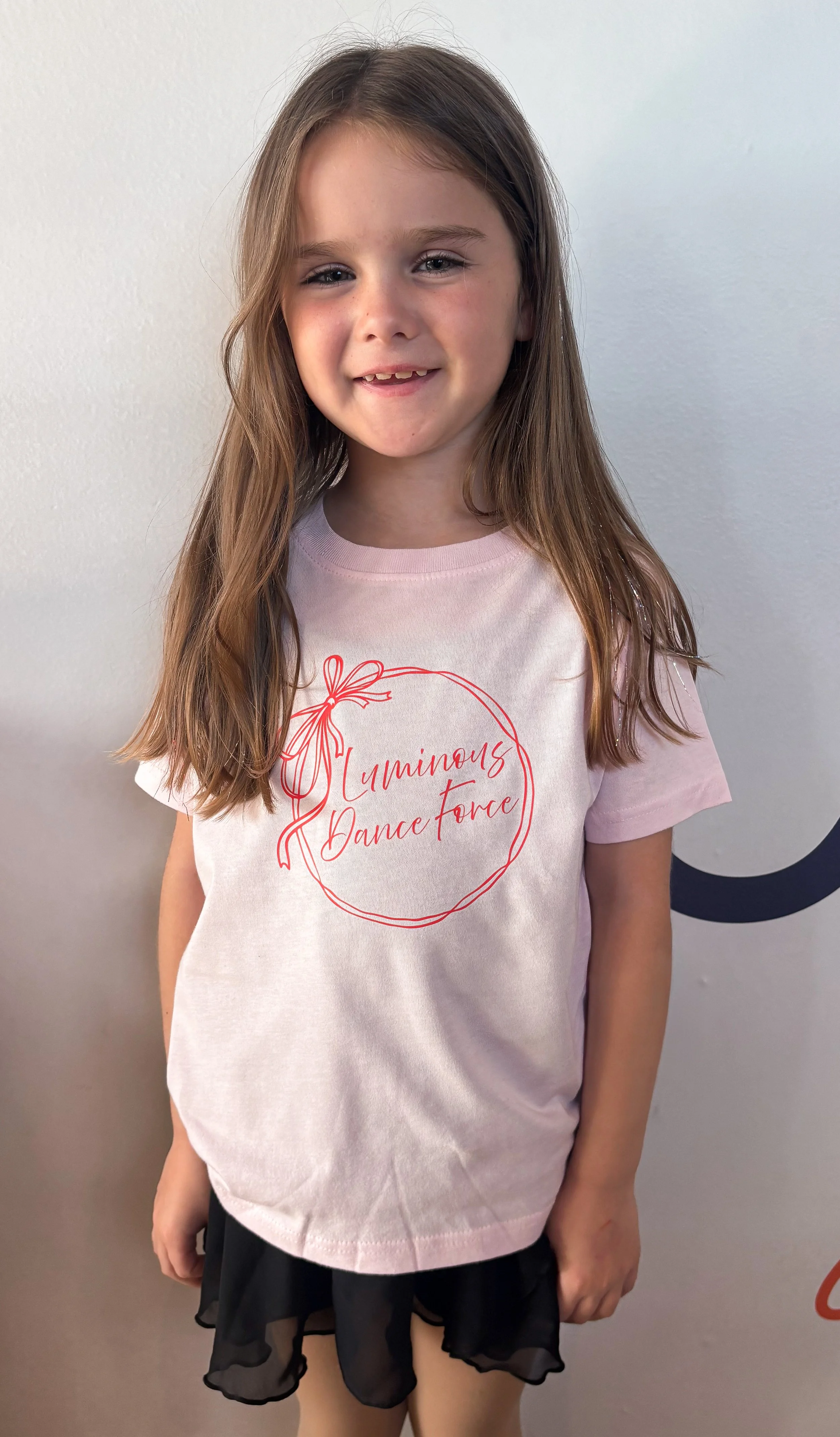 Toddler Pink Bow Luminous Tee