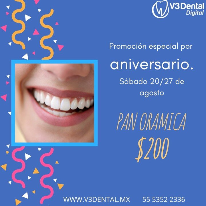 Este s&aacute;bado cumplimos 50 a&ntilde;os de ofrecer el mejor servicio de #radiologia #dental #digital en #azcapotzalco.

Es por ello que ponemos las #radiografias #panoramicas en #descuento a solo $200.00

Promocion valida unicamente al pagar en e