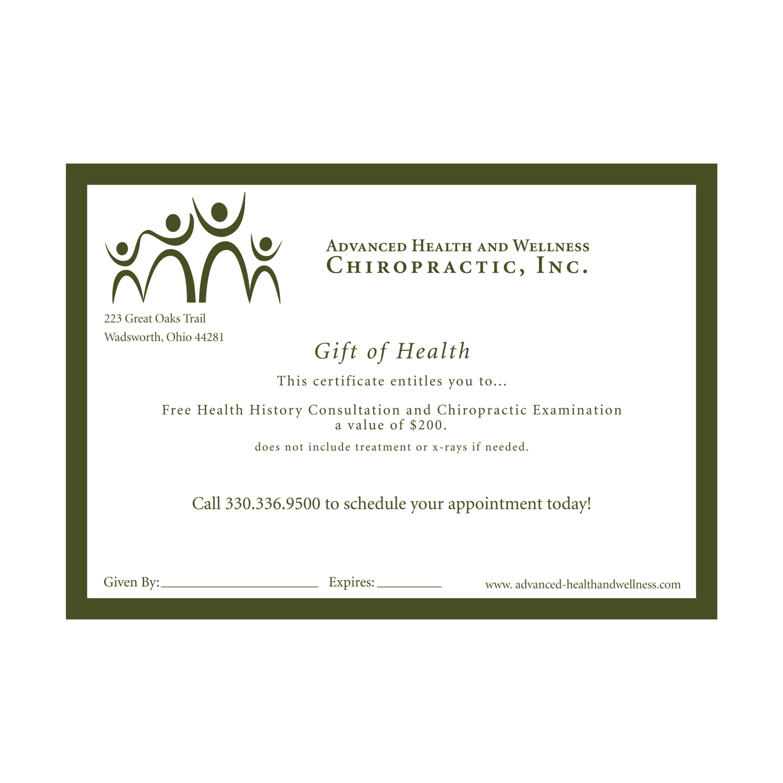 "Gift of Health" coupon