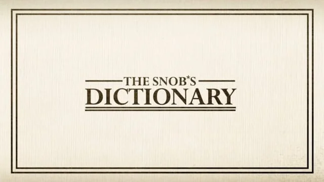 The Snob's Dictionary - Nick Drake