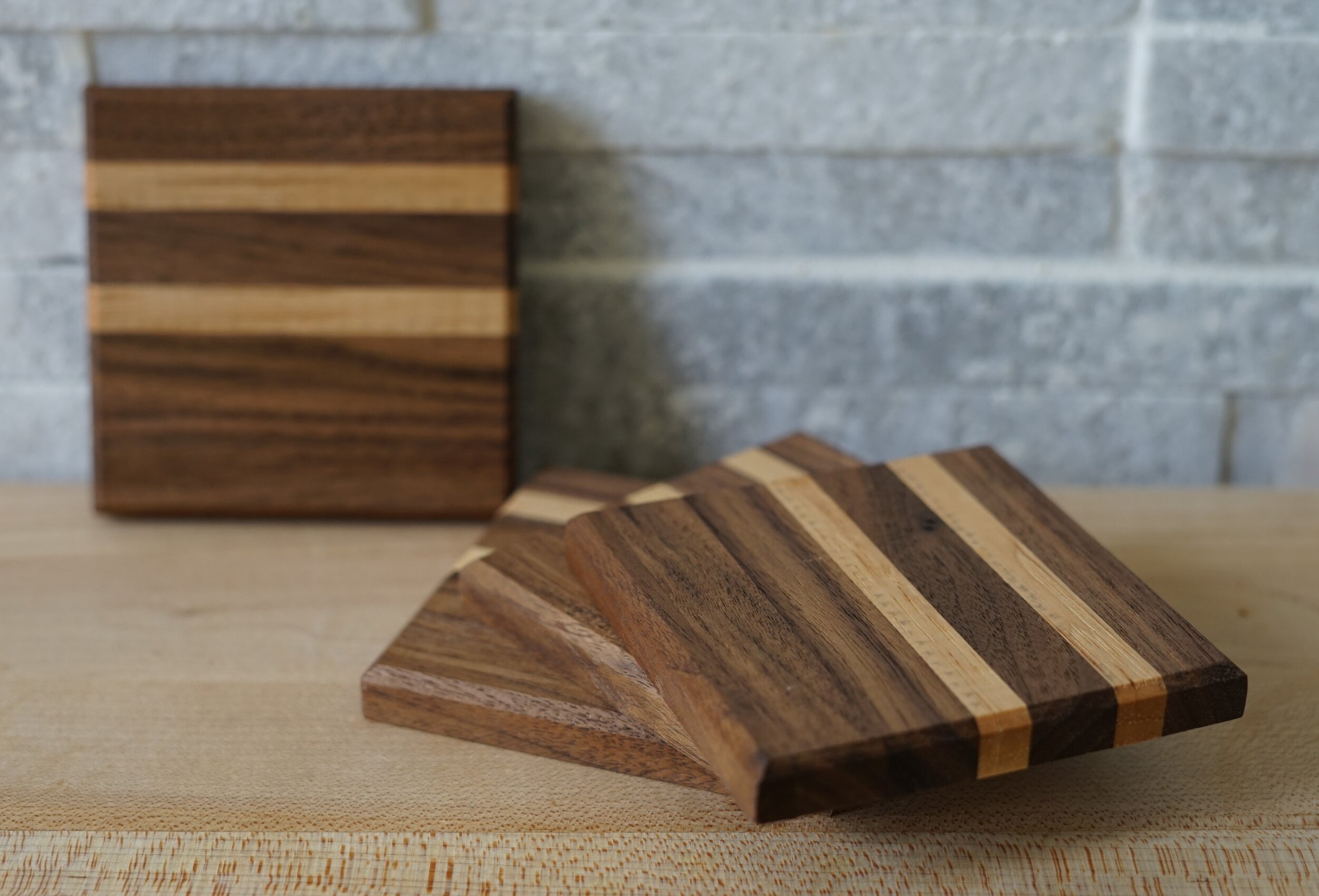 Wooden Coasters, Set of 4 — Rooted in Design HTX