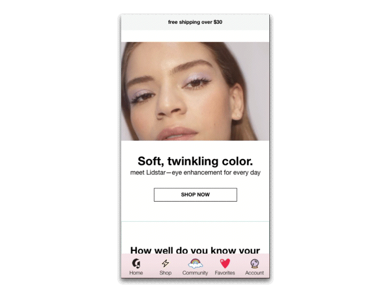 Glossier Shop Search.gif