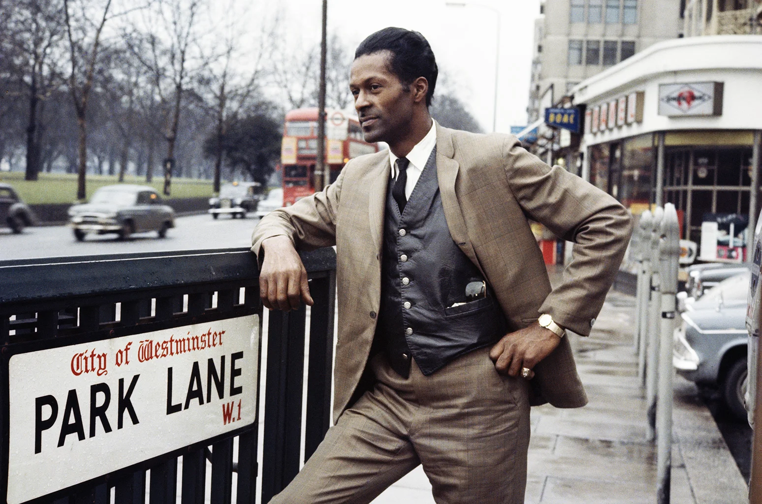Chuck looking sharp in the UK.
