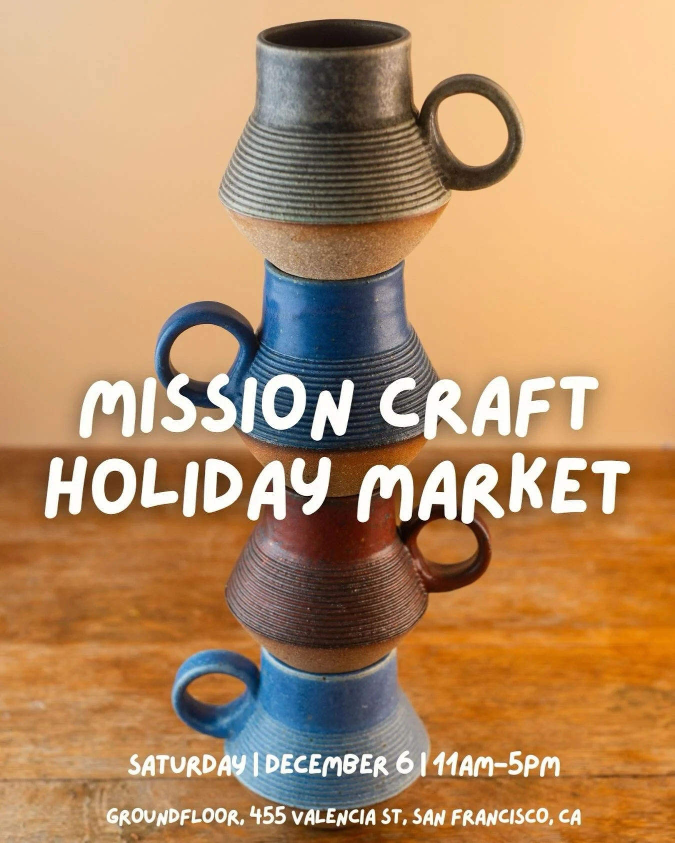 Come find me this Saturday at @missioncraftmarket from 11am-5pm at @groundfloorclub. I&rsquo;ll be donating 25% of proceeds to Second Harvest Silicon Valley, so it&rsquo;s a great chance to support #shopsmallbusinesses and #givingtuesday at the same 