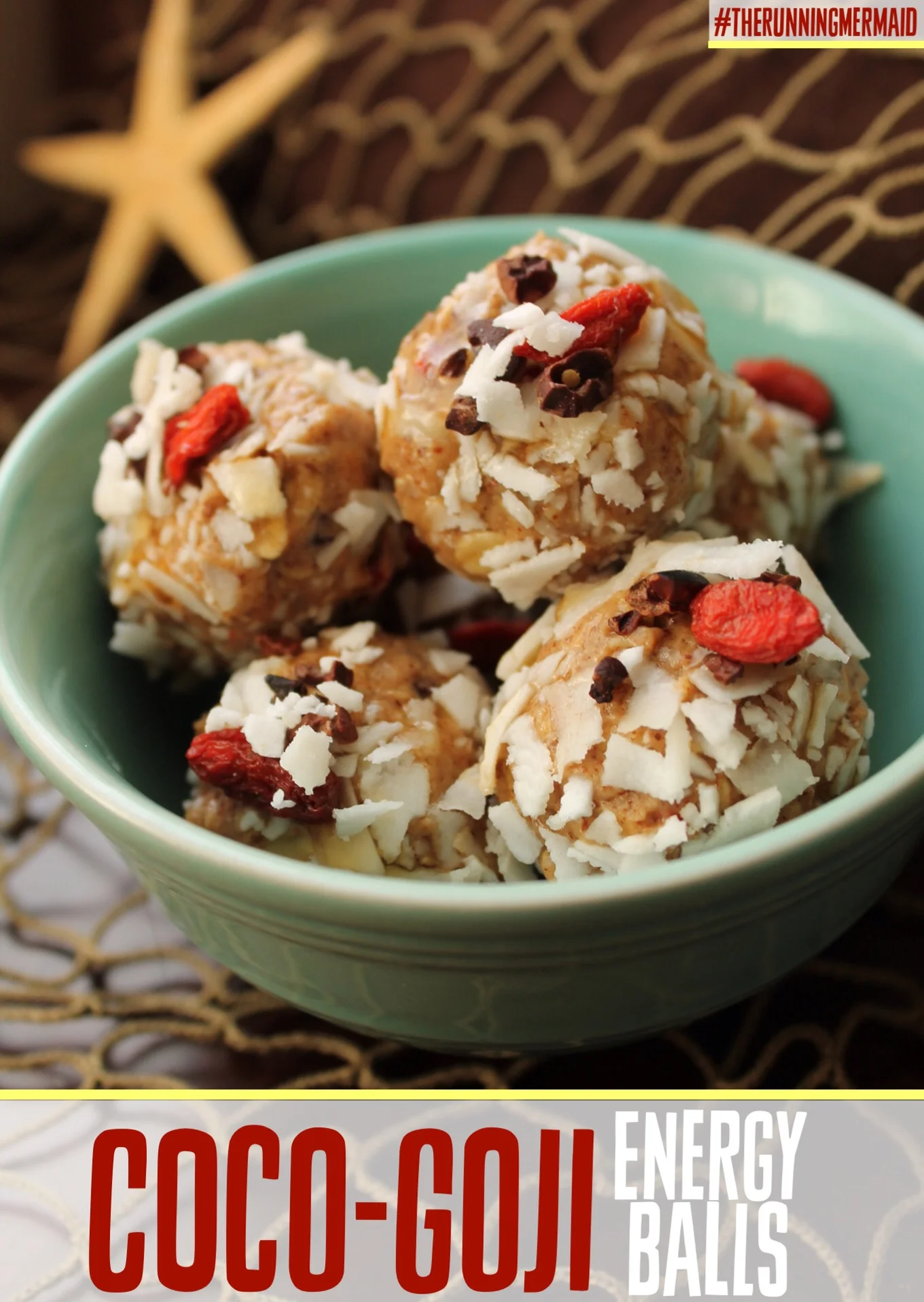 Mermaid Munchies: Coco-Goji Energy Balls