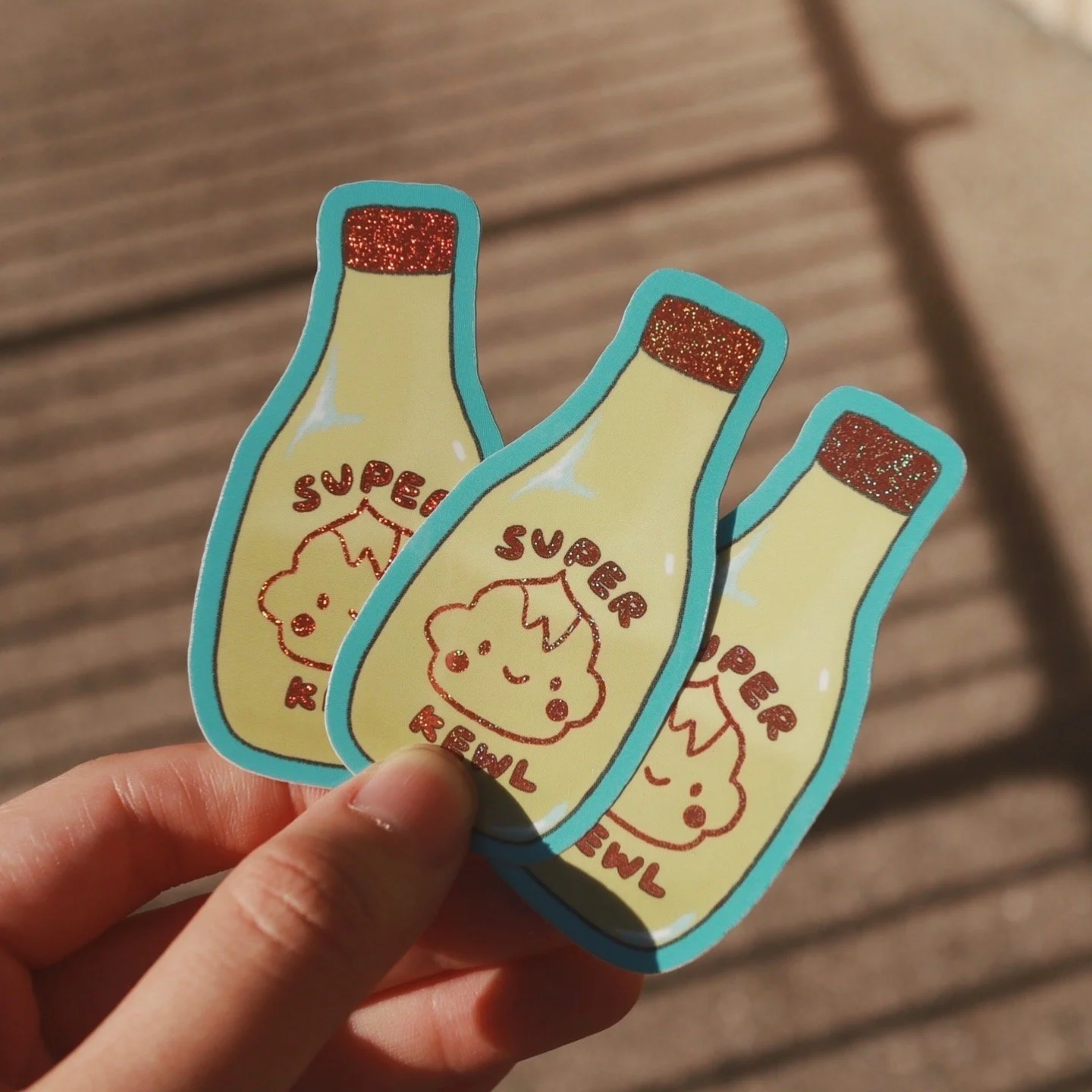 Super Kewl Kewpie Glitter Sticker