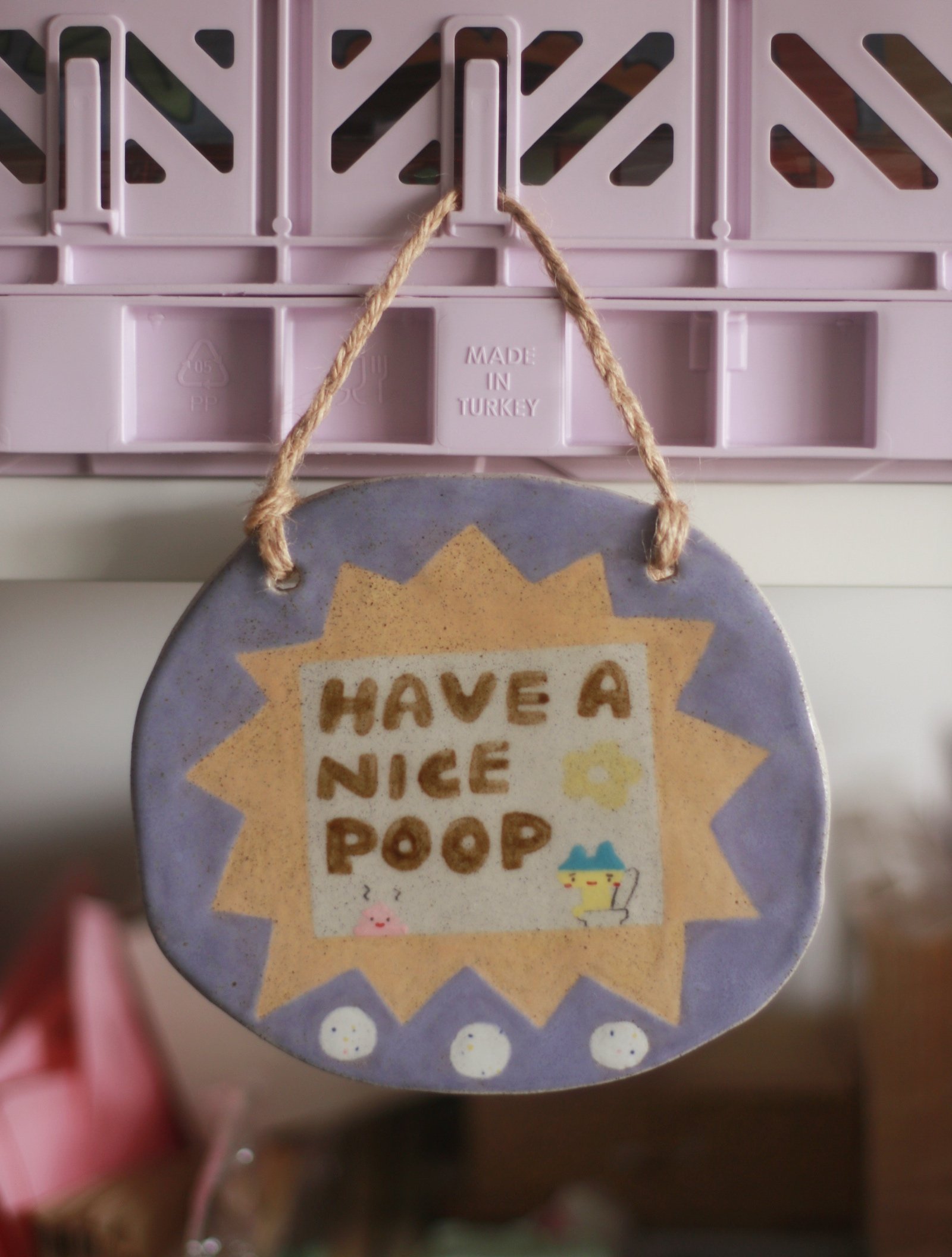 Hace a Nice Poop Door Sign