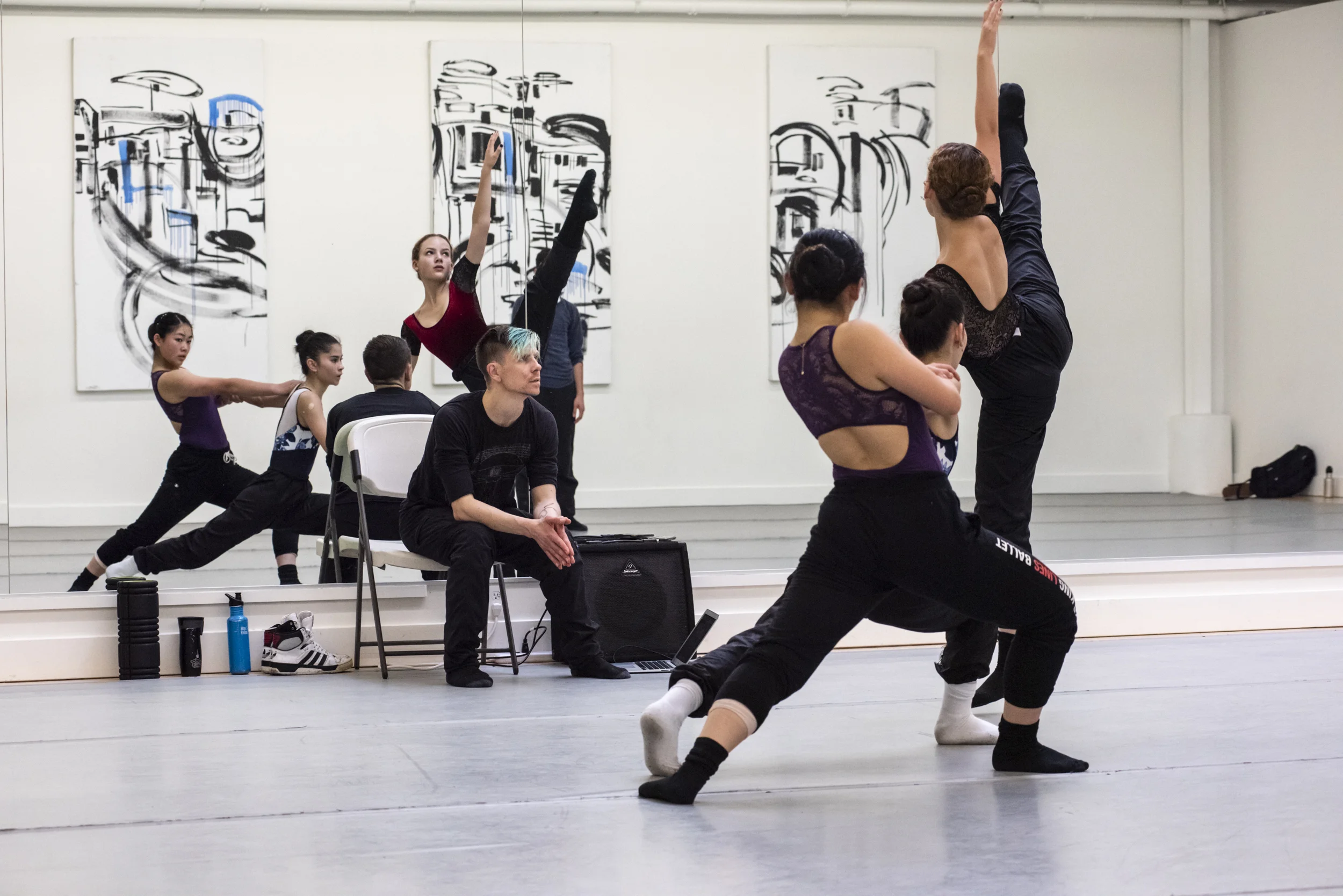 BBT Youth Company dancers rehearsing Raymond Ejiofor's Fractured Shades, photo by Natalia Perez