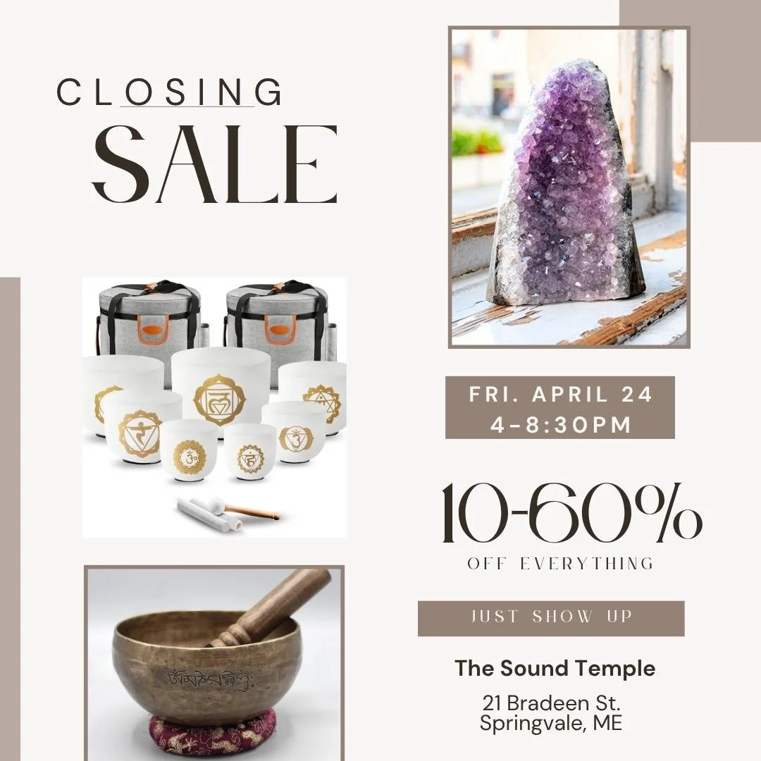 CLOSING SALE! Sound Temple Wellness Shop 