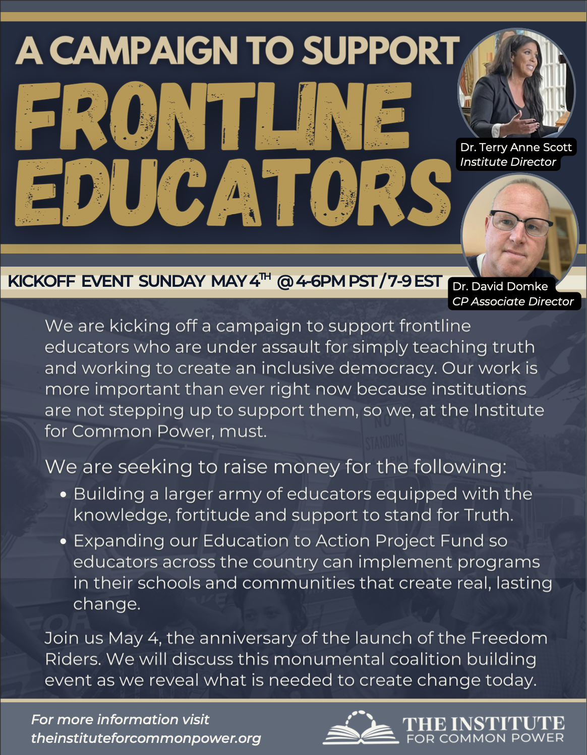 The Freedom Riders Paved the Way: Launching Support for Frontline Educators
